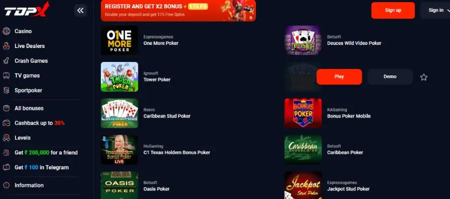 TopX casino